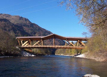 bridge and mountains
