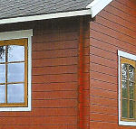 machined log cabin