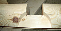Notch in round log